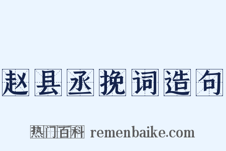 赵县丞挽词造句是什么意思的图片